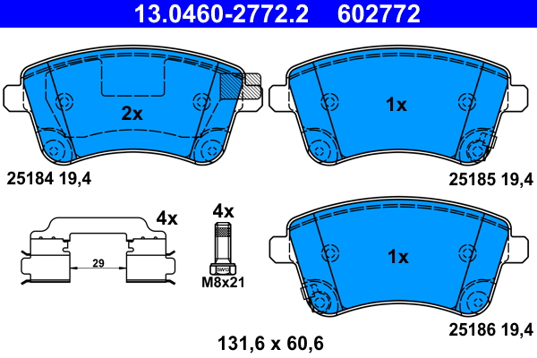 Remblokset ATE 13.0460-2772.2