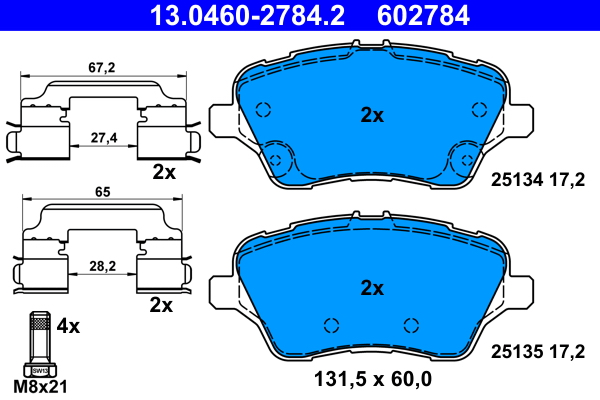 Remblokset ATE 13.0460-2784.2