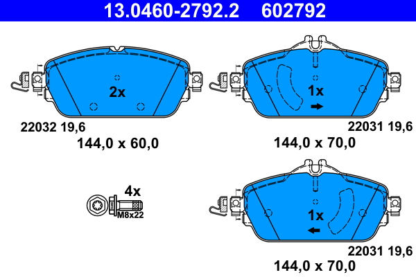 Remblokset ATE 13.0460-2792.2