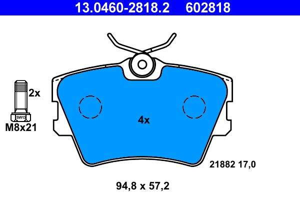 Remblokset ATE 13.0460-2818.2