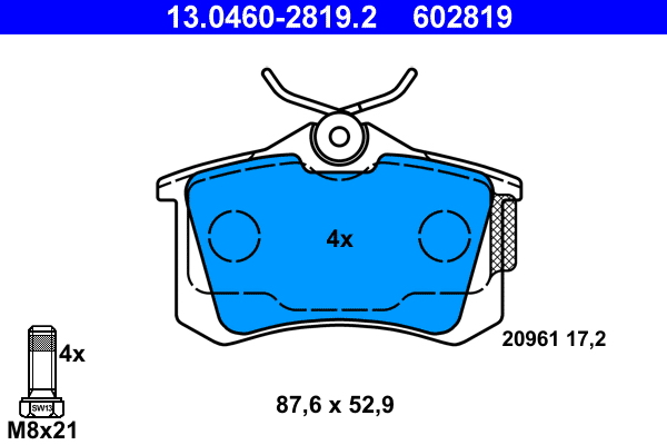 Remblokset ATE 13.0460-2819.2