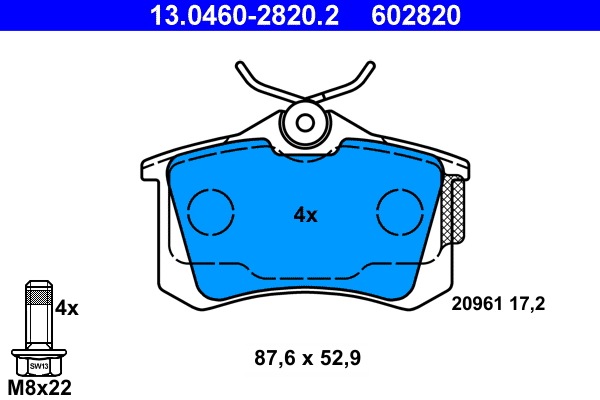 Remblokset ATE 13.0460-2820.2