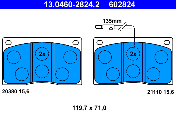 Remblokset ATE 13.0460-2824.2