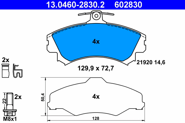 Remblokset ATE 13.0460-2830.2