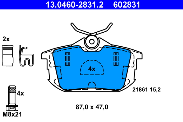 Remblokset ATE 13.0460-2831.2