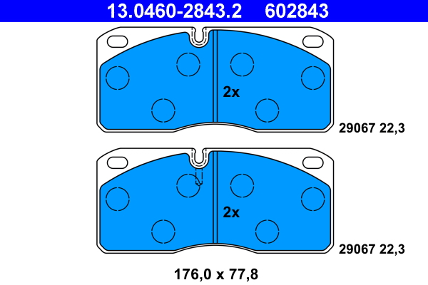 Remblokset ATE 13.0460-2843.2