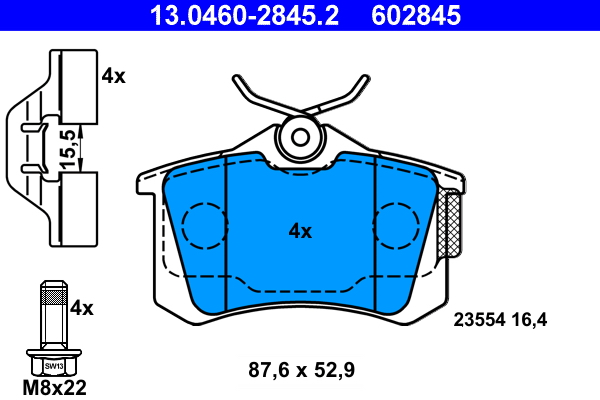 Remblokset ATE 13.0460-2845.2