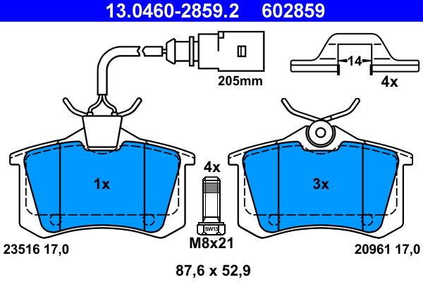 Remblokset ATE 13.0460-2859.2