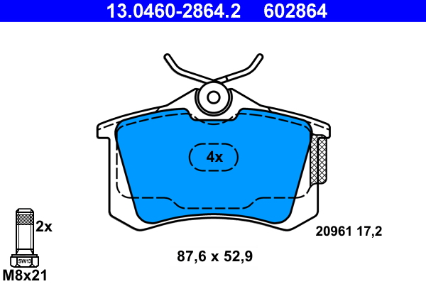 Remblokset ATE 13.0460-2864.2