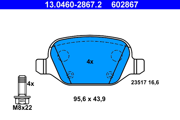 Remblokset ATE 13.0460-2867.2