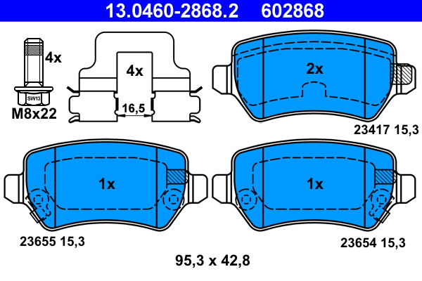 Remblokset ATE 13.0460-2868.2