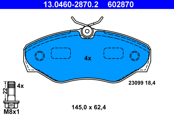 Remblokset ATE 13.0460-2870.2