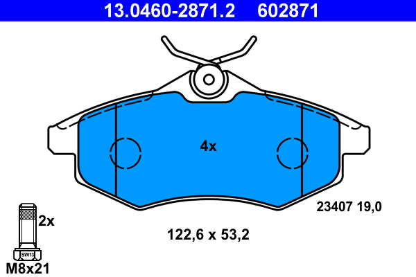 Remblokset ATE 13.0460-2871.2