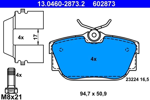 Remblokset ATE 13.0460-2873.2