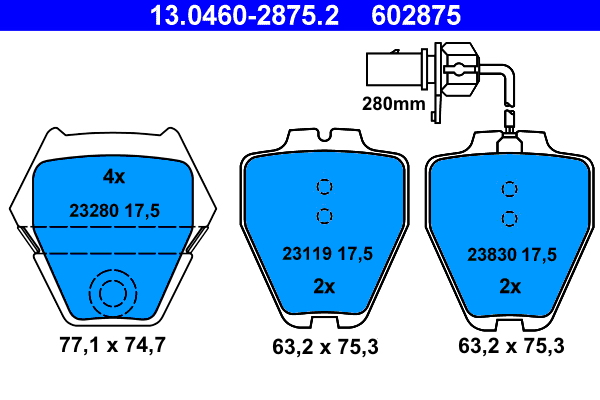 Remblokset ATE 13.0460-2875.2