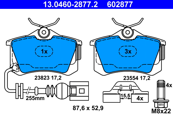 Remblokset ATE 13.0460-2877.2