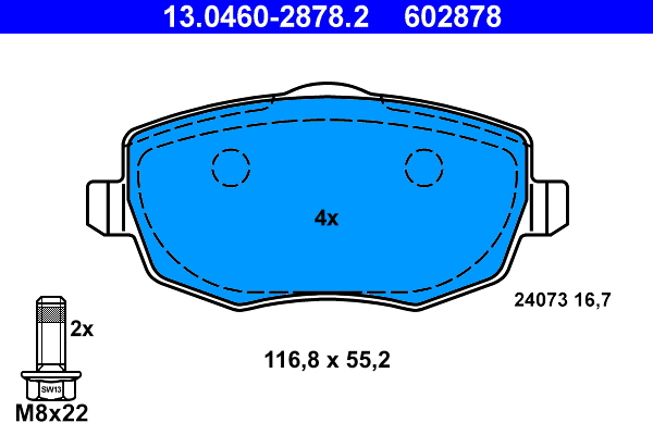 Remblokset ATE 13.0460-2878.2