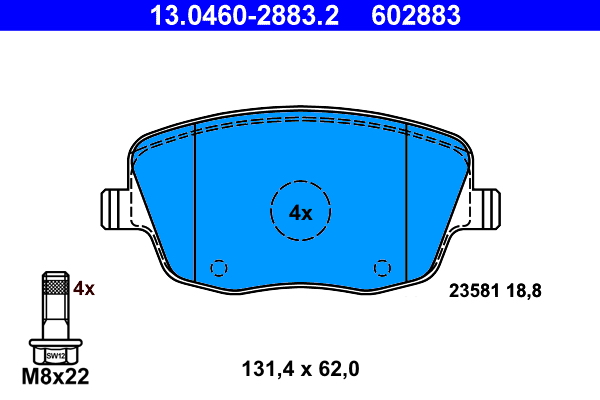 Remblokset ATE 13.0460-2883.2