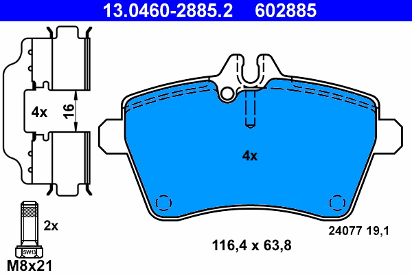 Remblokset ATE 13.0460-2885.2