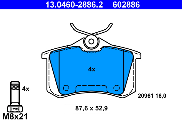 Remblokset ATE 13.0460-2886.2