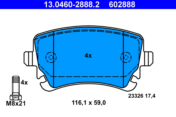 Remblokset ATE 13.0460-2888.2