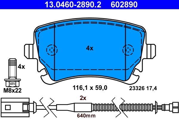 Remblokset ATE 13.0460-2890.2