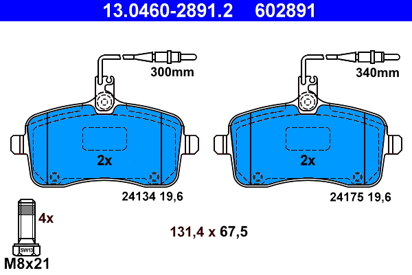 Remblokset ATE 13.0460-2891.2