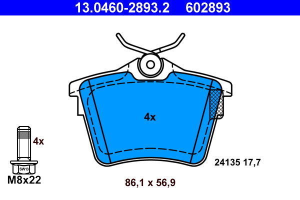 Remblokset ATE 13.0460-2893.2