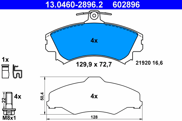 Remblokset ATE 13.0460-2896.2