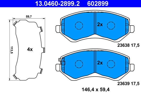 Remblokset ATE 13.0460-2899.2