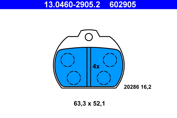 Remblokset ATE 13.0460-2905.2