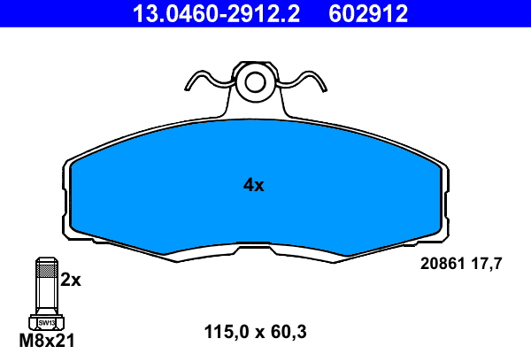 Remblokset ATE 13.0460-2912.2