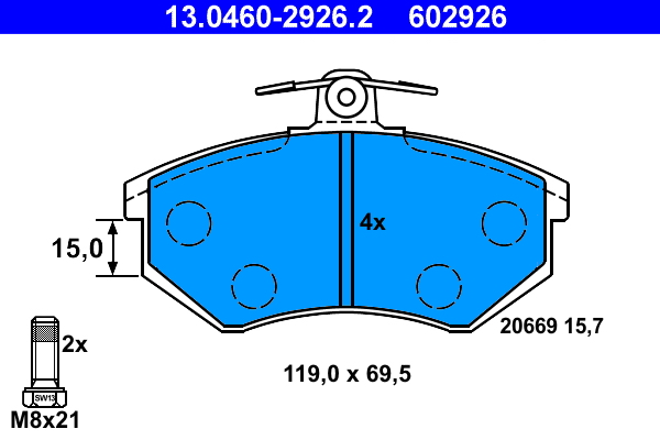 Remblokset ATE 13.0460-2926.2