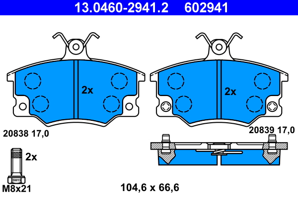 Remblokset ATE 13.0460-2941.2