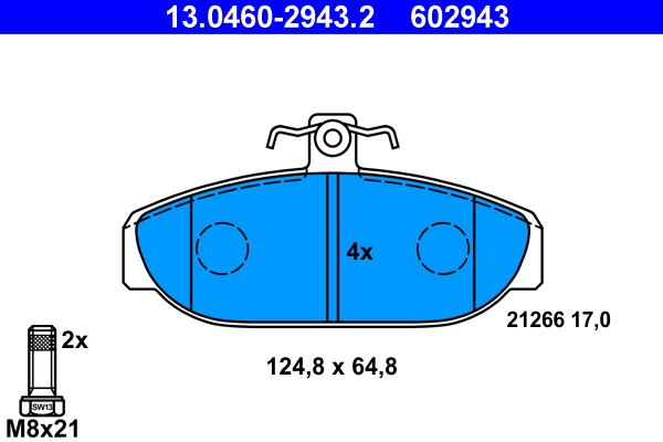 Remblokset ATE 13.0460-2943.2