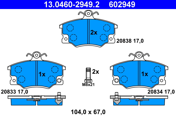 Remblokset ATE 13.0460-2949.2