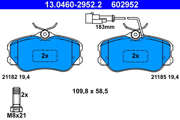 Remblokset ATE 13.0460-2952.2