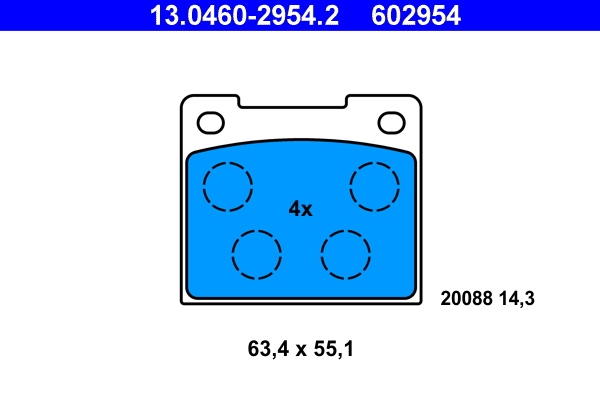 Remblokset ATE 13.0460-2954.2