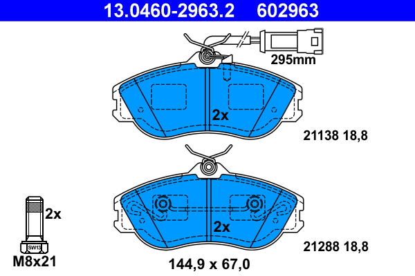 Remblokset ATE 13.0460-2963.2