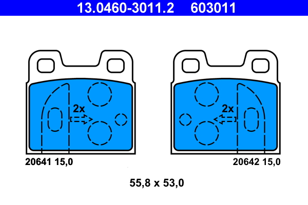 Remblokset ATE 13.0460-3011.2