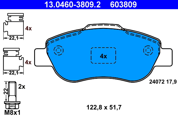 Remblokset ATE 13.0460-3809.2