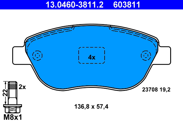 Remblokset ATE 13.0460-3811.2