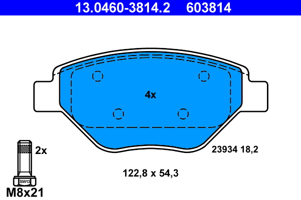 Remblokset ATE 13.0460-3814.2