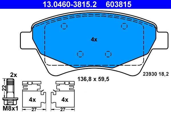 Remblokset ATE 13.0460-3815.2