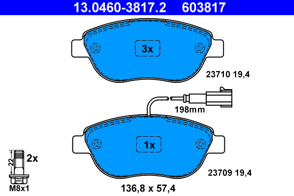 Remblokset ATE 13.0460-3817.2