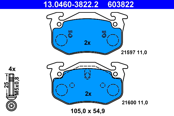 Remblokset ATE 13.0460-3822.2