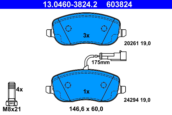 Remblokset ATE 13.0460-3824.2