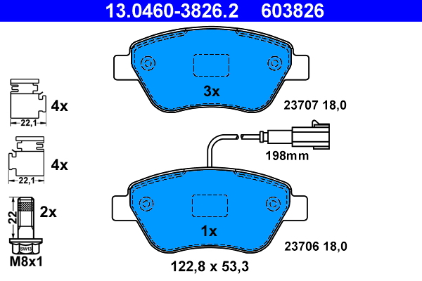 Remblokset ATE 13.0460-3826.2