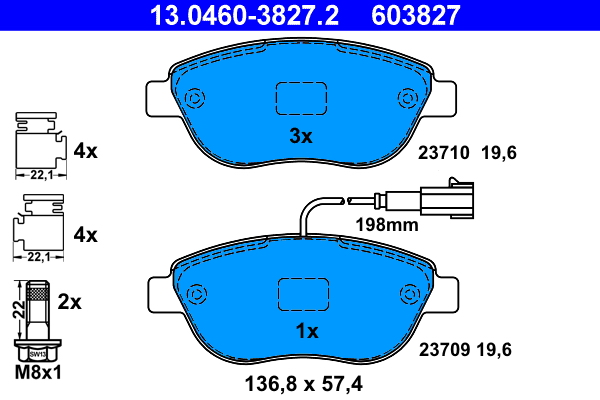 Remblokset ATE 13.0460-3827.2