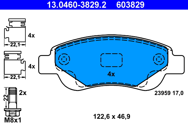 Remblokset ATE 13.0460-3829.2